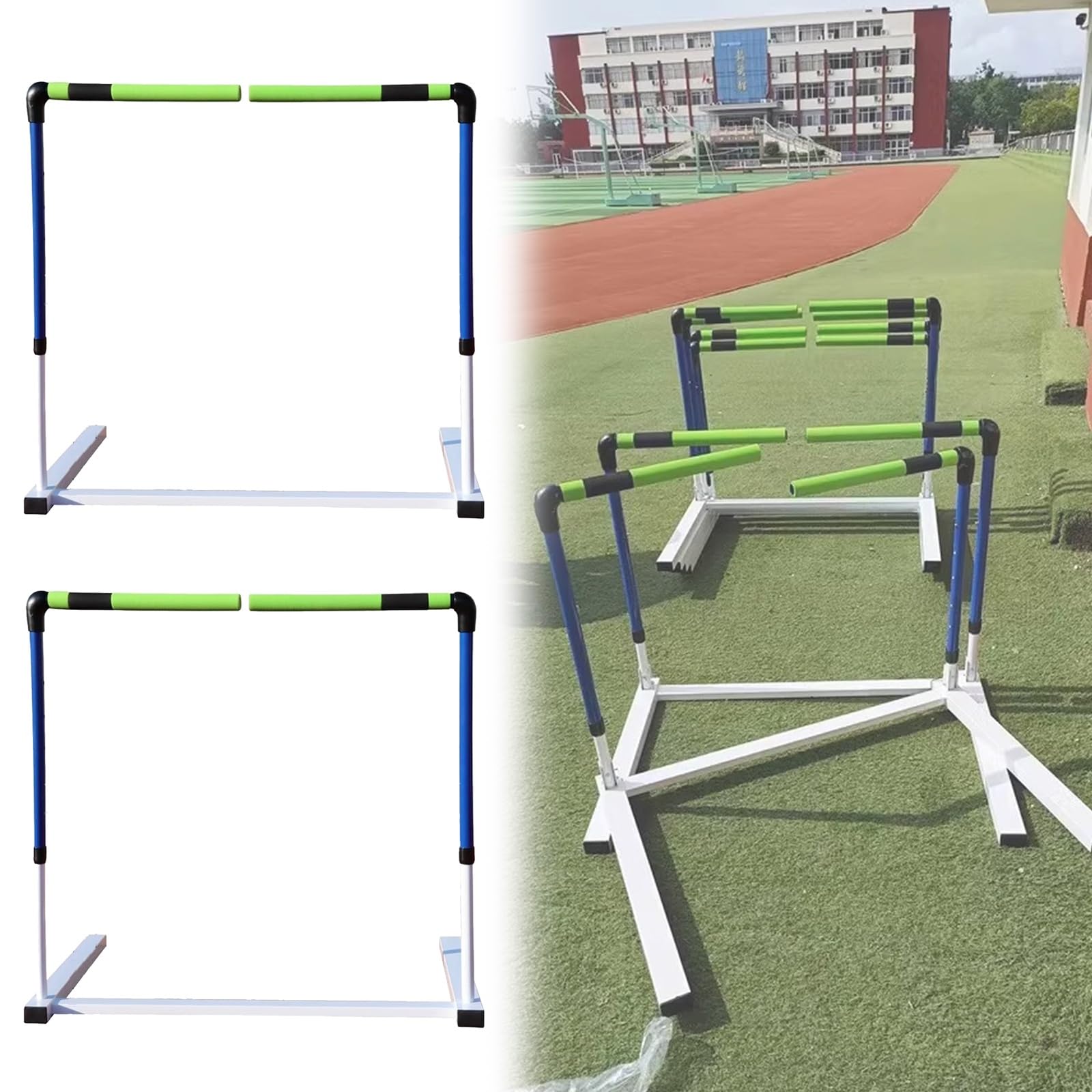 Ostacoli da allenamento da calcio regolabili, design staccabile per salti atletici e trapani di velocità, adatti per uso interno ed esterno
