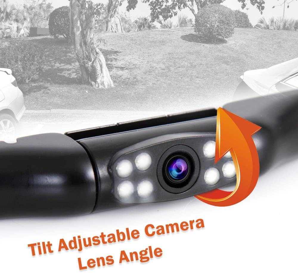Pyle Compact Vehicle Backup Camera - Slim Bar Cam Size Tilt Adjustable Lens Angle w/ Night Vision Illumination and IP-67 Waterproof for Front or Mounted Above the Rear License Plate - PLCM2710