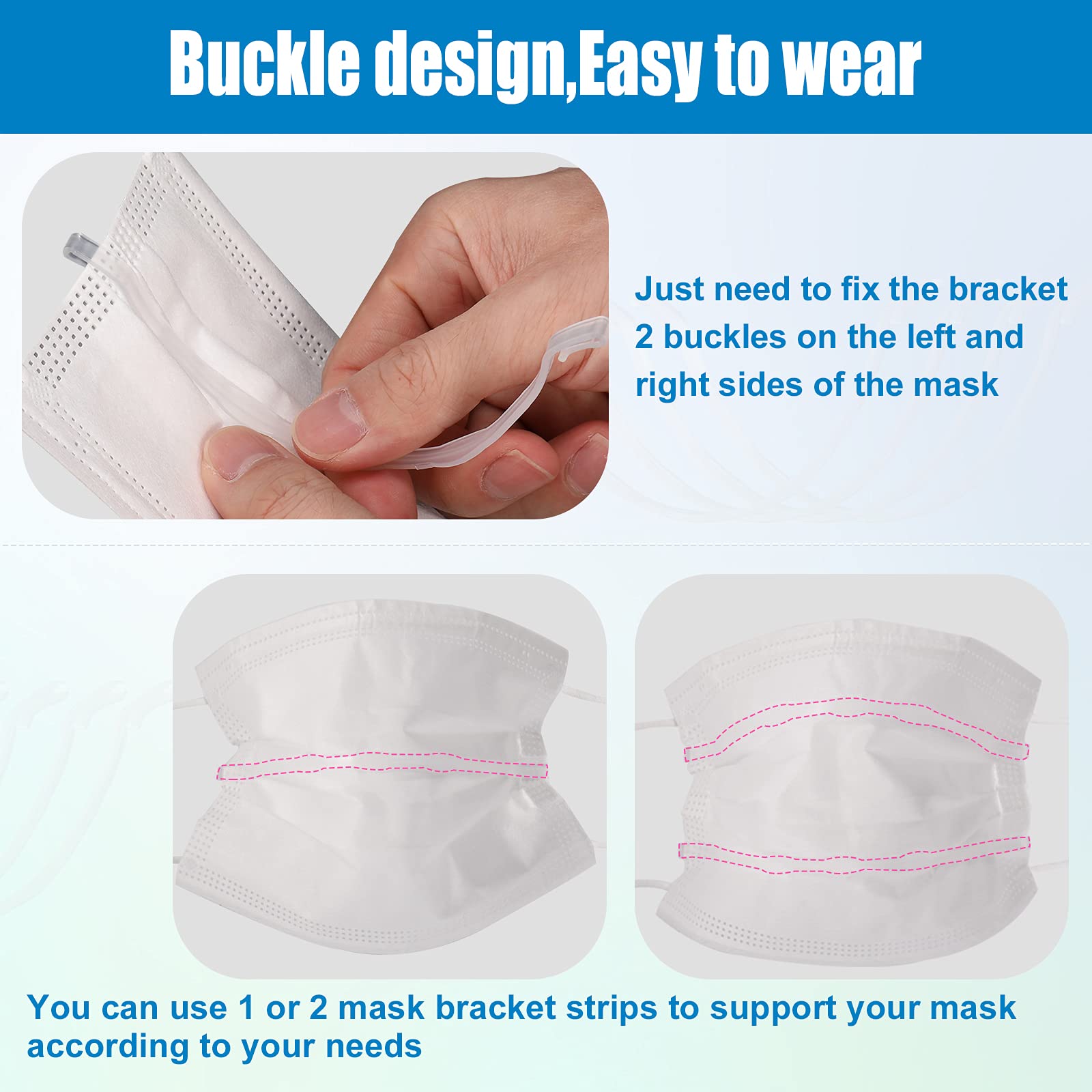 Mask Inserts For Breathing Room (12Pcs) TOOVREN Upgraded 3d Face Mask Bracket, Mask Guards For