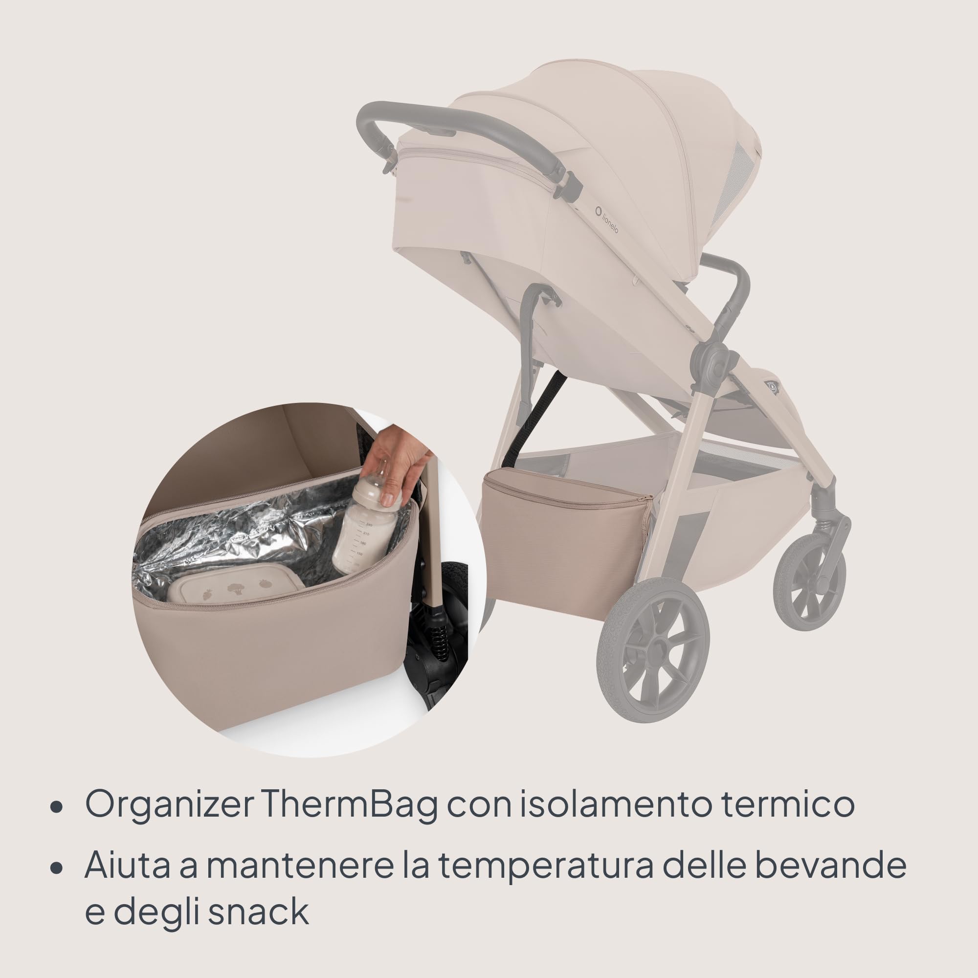 Lionelo BETT Passeggino Compatto fino a 22kg Pieghevole Leggero Reclinabile