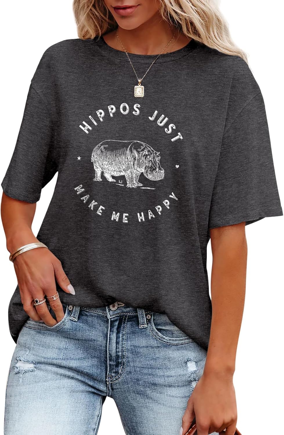 Oversized Tshirts for Women Flower Graphic Tees Short Sleeve Shirts 2025 Summer Casual Loose Fit Beach Tops - Image 5