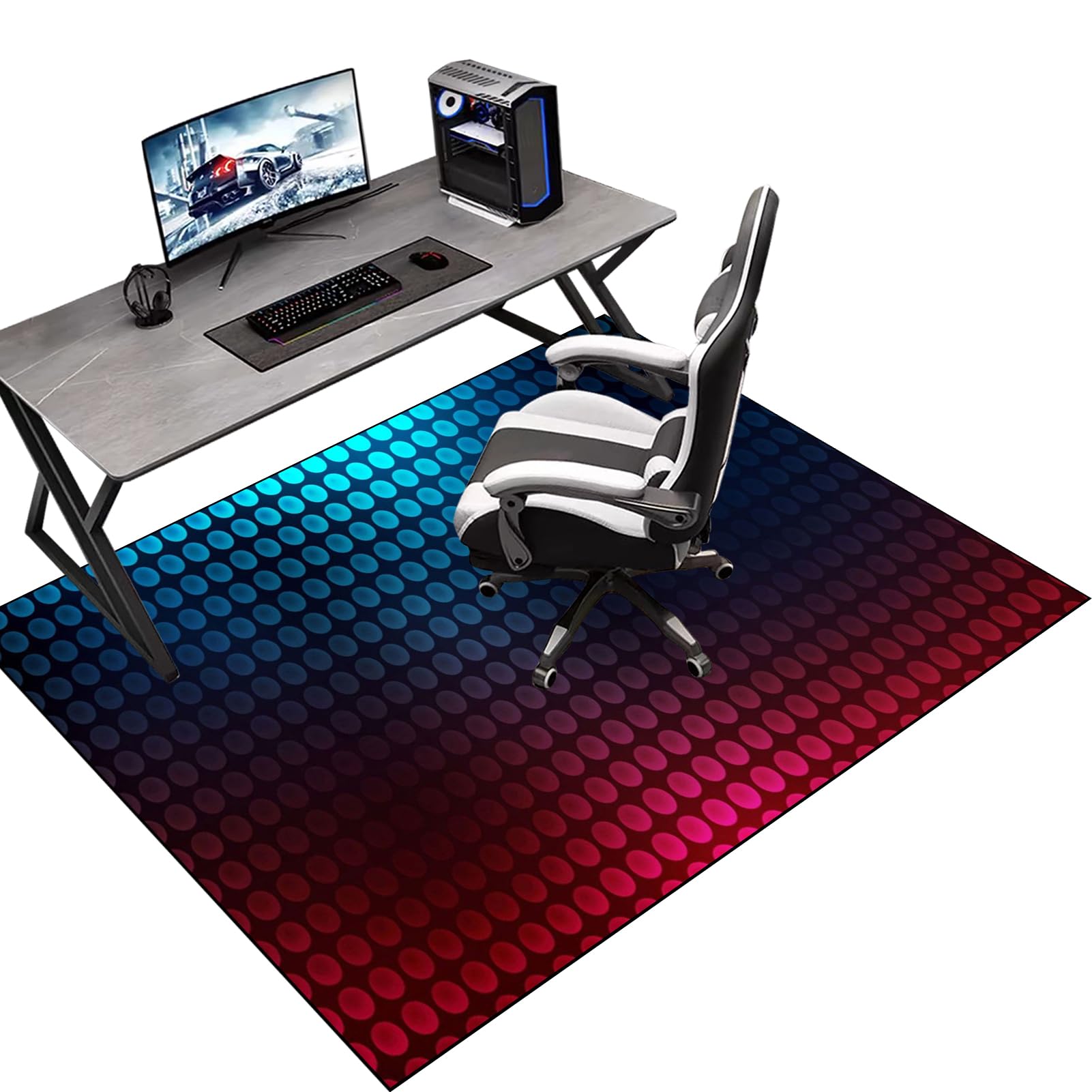 Computer Gaming Chair Mat | Office Chair Mat for Hard Floor | Desk Chair Mat | Floor Protector Mat | Carpet Protector Chair Mat for Office Home Hardwood Laminate Floor Rolling Chair 100 x 120 cm