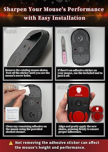 Miniatura 6 de OniAim Ultra-Thin 0.55mm Glass Gaming Mouse Skates for Logitech G Pro X Superlight Mouse Feet - Exceptionally Smooth Glide with Rounded Edges with