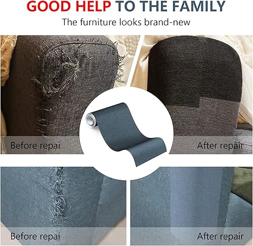 Vista 53 de Parches de reparación de tela, cinta de reparación de lino de 17 x 79 pulgadas, parches de tela autoadhesiva, duraderos, cinta de lino grande