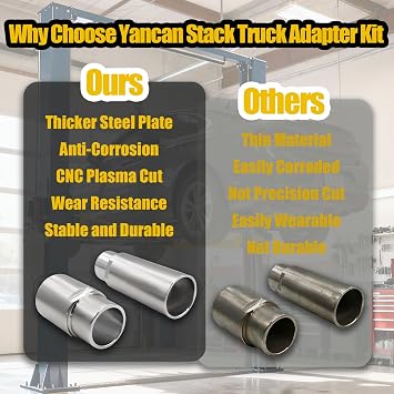10315 Stack Truck Adapter Kit Compatible with Challenger Lift CL9 CL10 E10 VS10 X10 SA10x, For 10K/12K Two Post and Inground Car and Truck Lifts, (4) 3 & (2) 6 stack adapters with Organizer