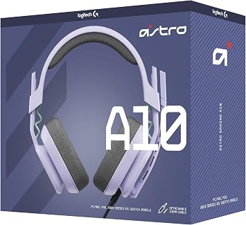 Logitech ASTRO A10 Oyun Kulaklığı Gen 2 Kablolu Kulaklık, Kulak Üstü Oyun Kulaklığı, Flip - Sessiz Mikrofon, 32 mm Sürücü, Xbox Series X|S, Xbox One, PS5, PS4, Nintendo Switch, PC - Lila