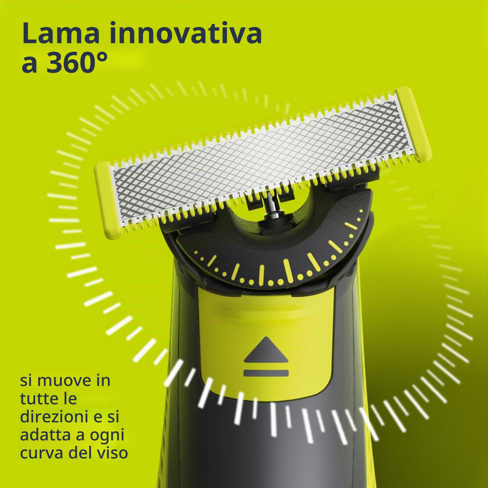 Philips Norelco OneBlade QP450/80 - Lame di ricambio originali per rasoio elettrico e trimmer OneBlade, in acciaio inox resistente, confezione da 5