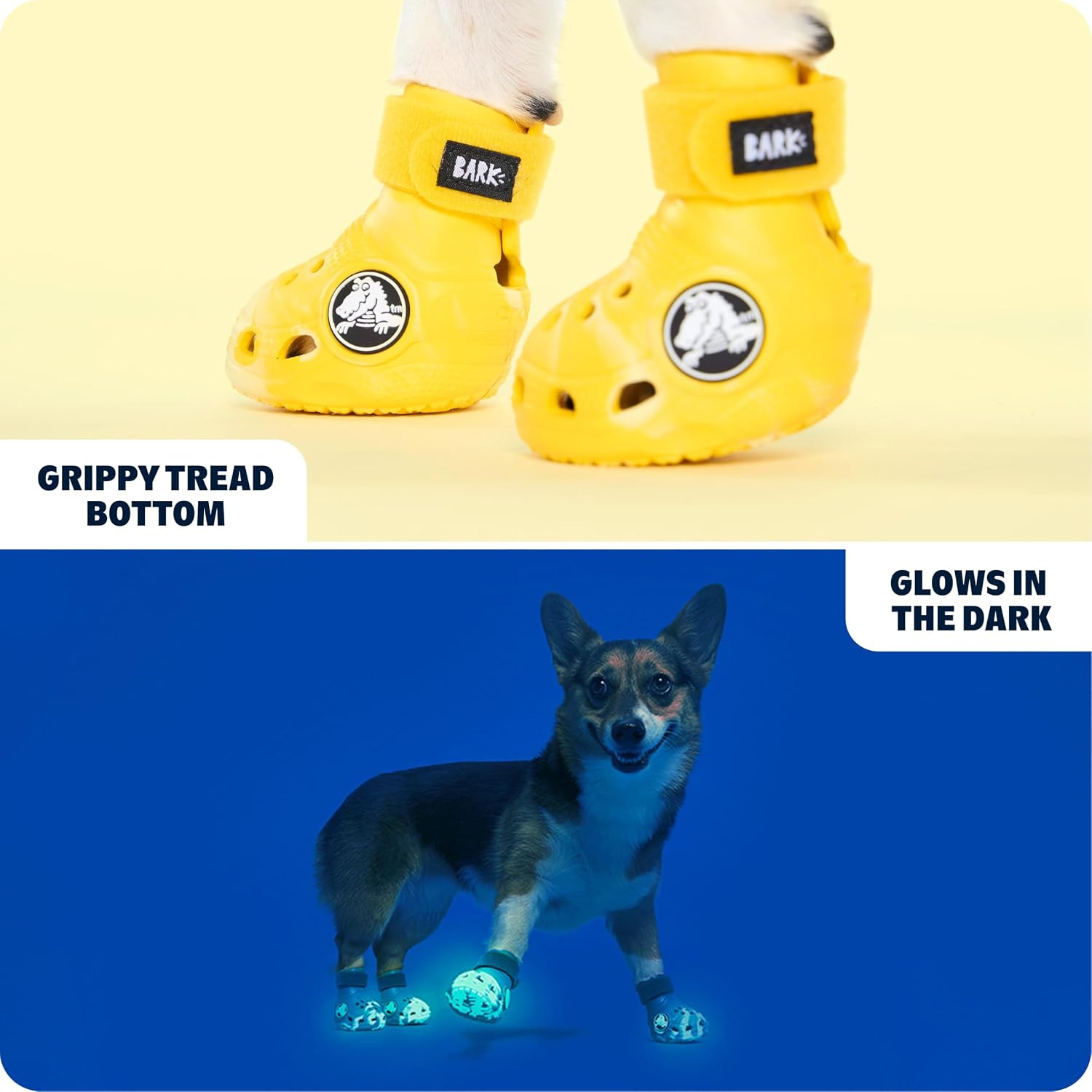 BARKBOX Yellow Crocs Dog Shoes - for Medium Breeds (26-50 lbs) image 5
