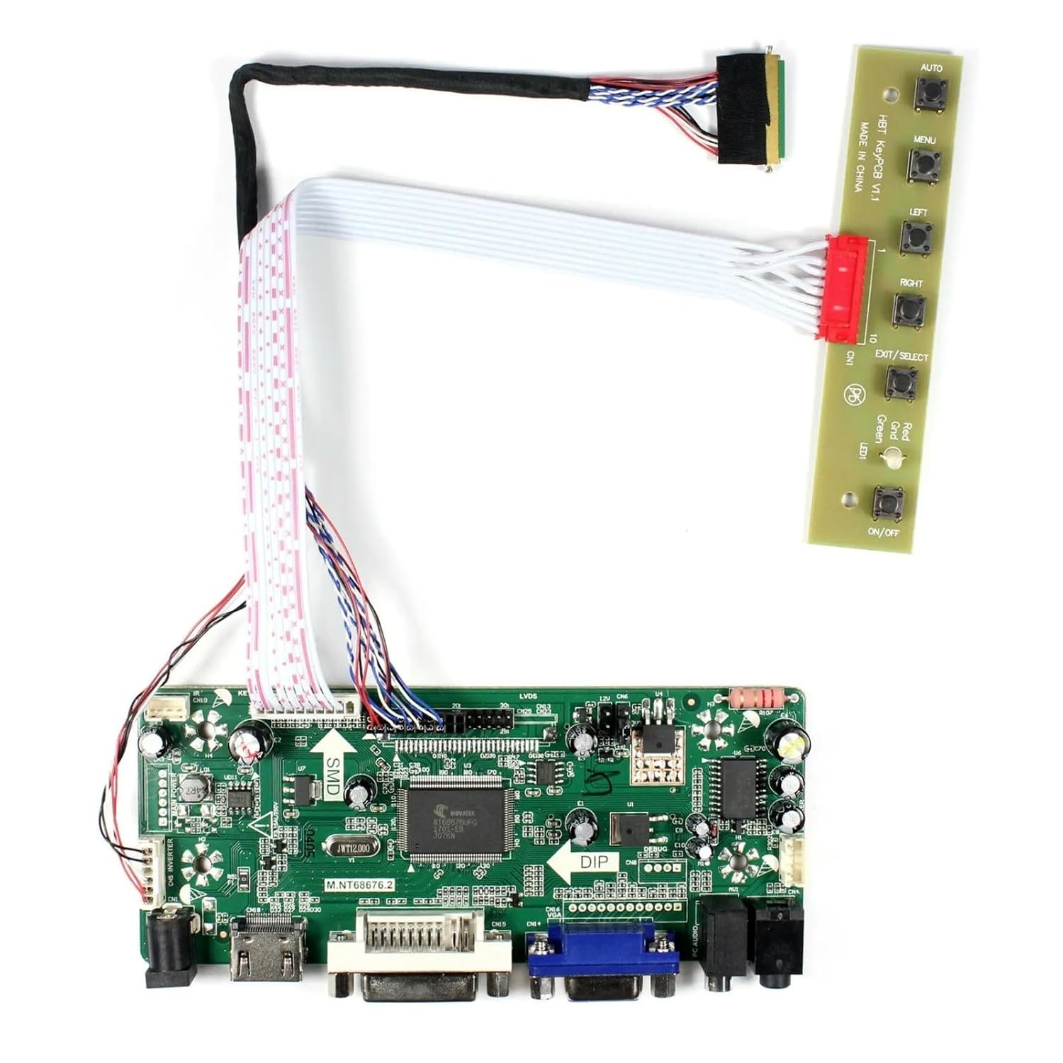 M.NT68676 Monitor Controller Board Kit for HSD121PHW1-A00 A01 A03 | HDMI DVI VGA LCD LED Screen Driver for High-Resolution Displays(HSD121PHW1-A00)