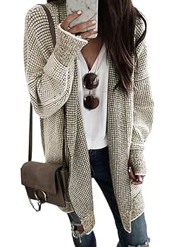 Sidefeel Sweaters for Women Long Sleeve Open Front Chunky