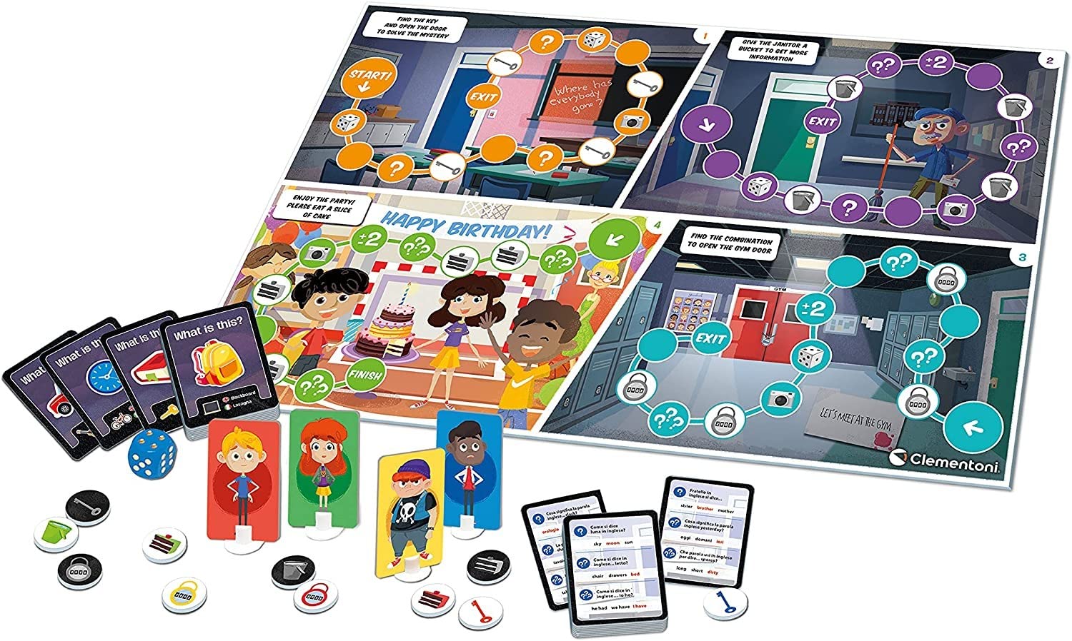 Clementoni Sapientino Mystery English – Gioco Da Tavolo Escape Room Per Imparare L'Inglese – Gioco Educativo Per Bambini 6-10 Anni – Prodotto In Italia (16642)