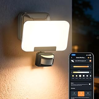 OREiN Smart LED Spotlight with Motion Sensor 28W/3000lm, CCT Outdoor Light 2700/4000/6500K, Group Control & Schedule, Impr…