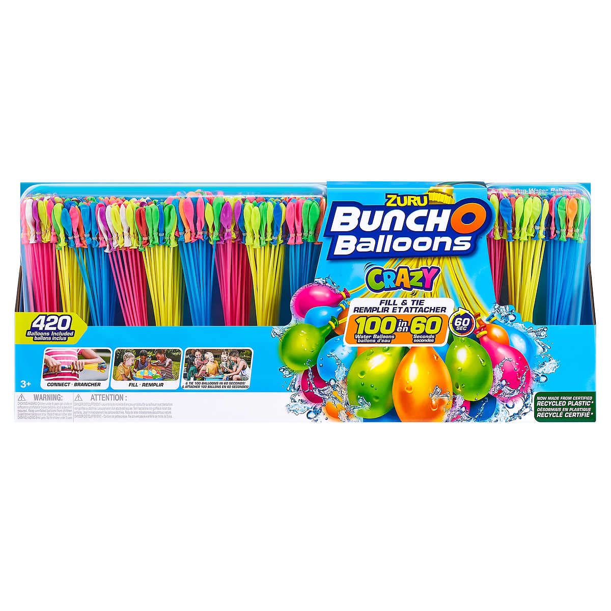ZURU MEGA PACK OF 420 BUNCH O BALLOONS (MIX COLORS), One Size