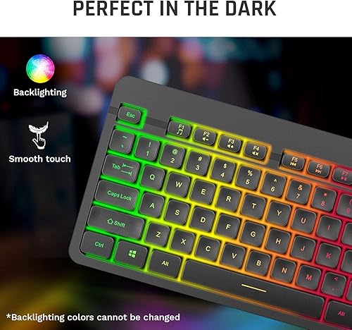 Miniatura 5 de KLIM Tandem - Combo de teclado y mouse inalámbricos para juegos nuevo 2023 ergonómico delgado y duradero teclado y mouse inalámbricos batería