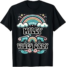 MILEY Vibes Only Cute Retro Girls MILEY Name T-Shirt