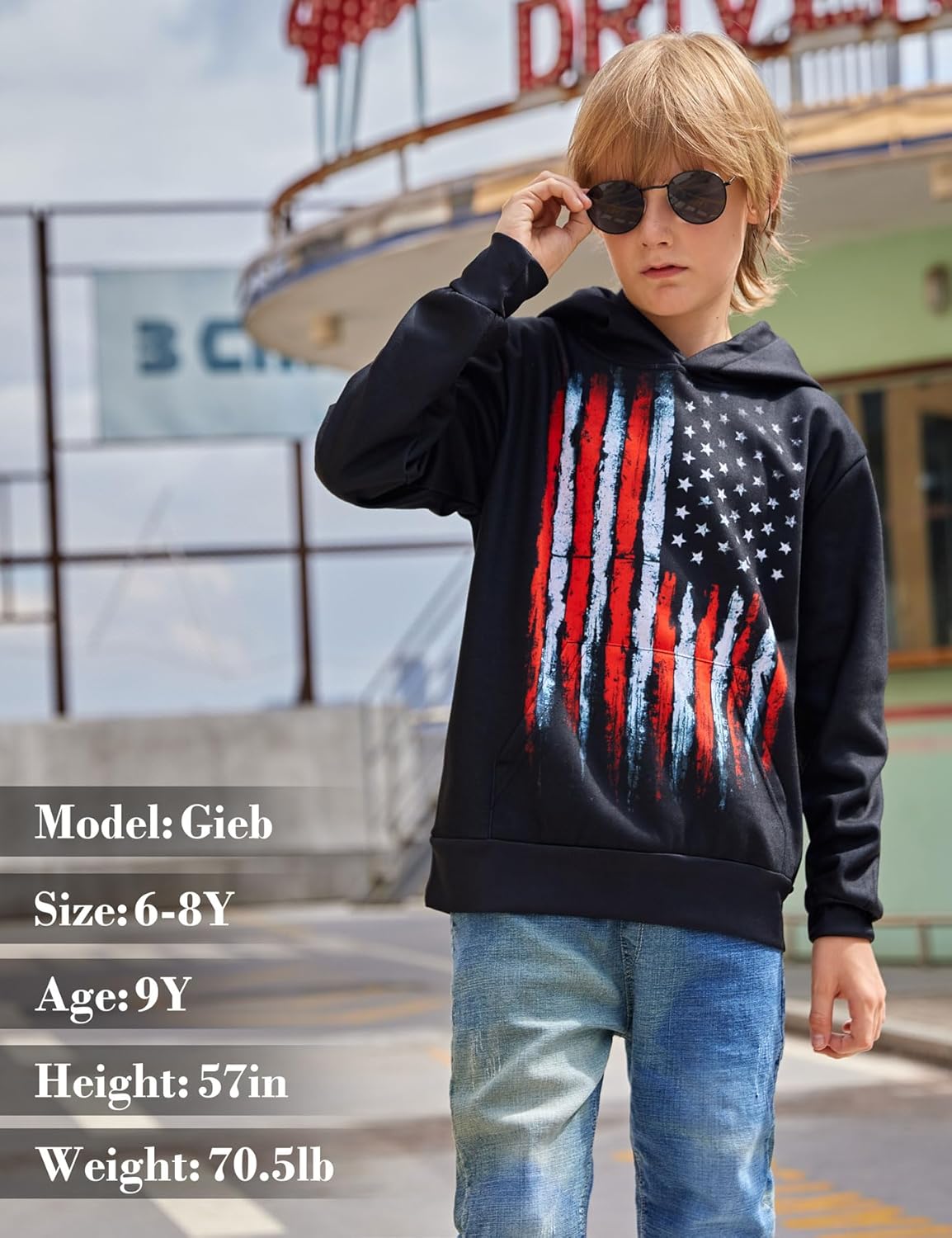 Goodstoworld Boys Girls Warm Fleece 3D Graphic Hoodies Sweatshirt with Pockets Size 5-16 Years - Image 6