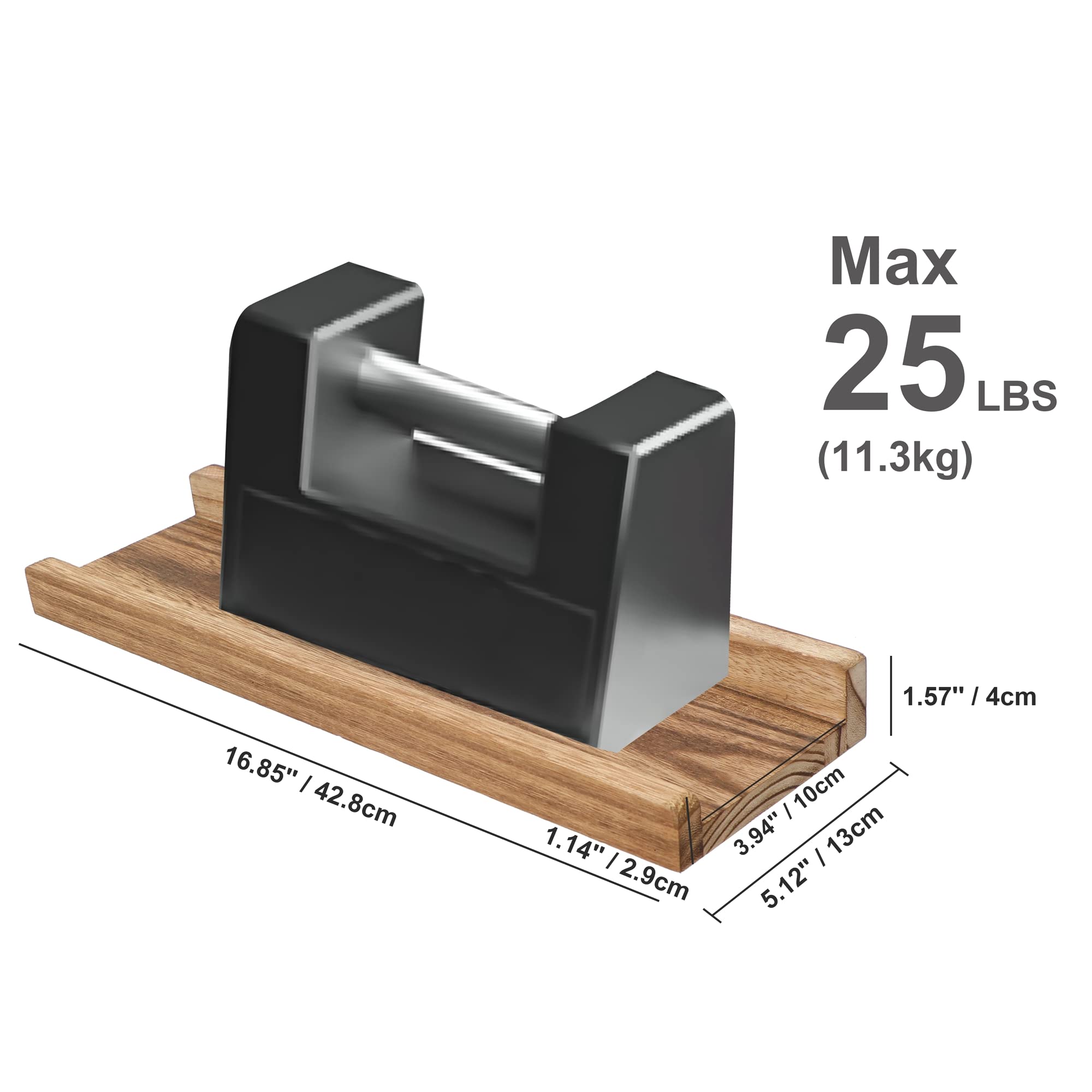 Picture Shelf with Ledge,Photo Ledge Shelves Set of 4,Rustic Wood Storage Display Shelves Wall Mounted for Living Room Bedroom Kitchen Kids Nursery Photo Frames Book,Home Office Decor 16.85 Inch