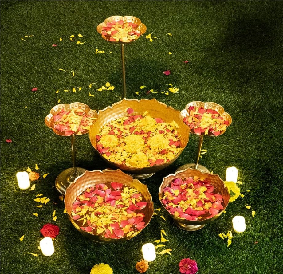 See full amazon price history chart for AL Zahra IMPEX Decorative Bowl Taj Bowl Hammered Urli Candle Stand with Floating Diya | Urli for Home Decor and Festival Decor Urli Show Piece for Floating Flowers Diya - 9 Pieces Combo AL Zahra IMPEX Decorative Bowl Taj Bowl Hammered Urli Candle Stand with Floating Diya | Urli for Home Decor and Festival Decor Urli Show Piece for Floating Flowers Diya - 9 Pieces Combo (B0DFX5FDBM) Amazon Price History, Amazon Price Tracker