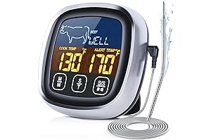 Meat Thermometer, Leave-In with Touchscreen LCD