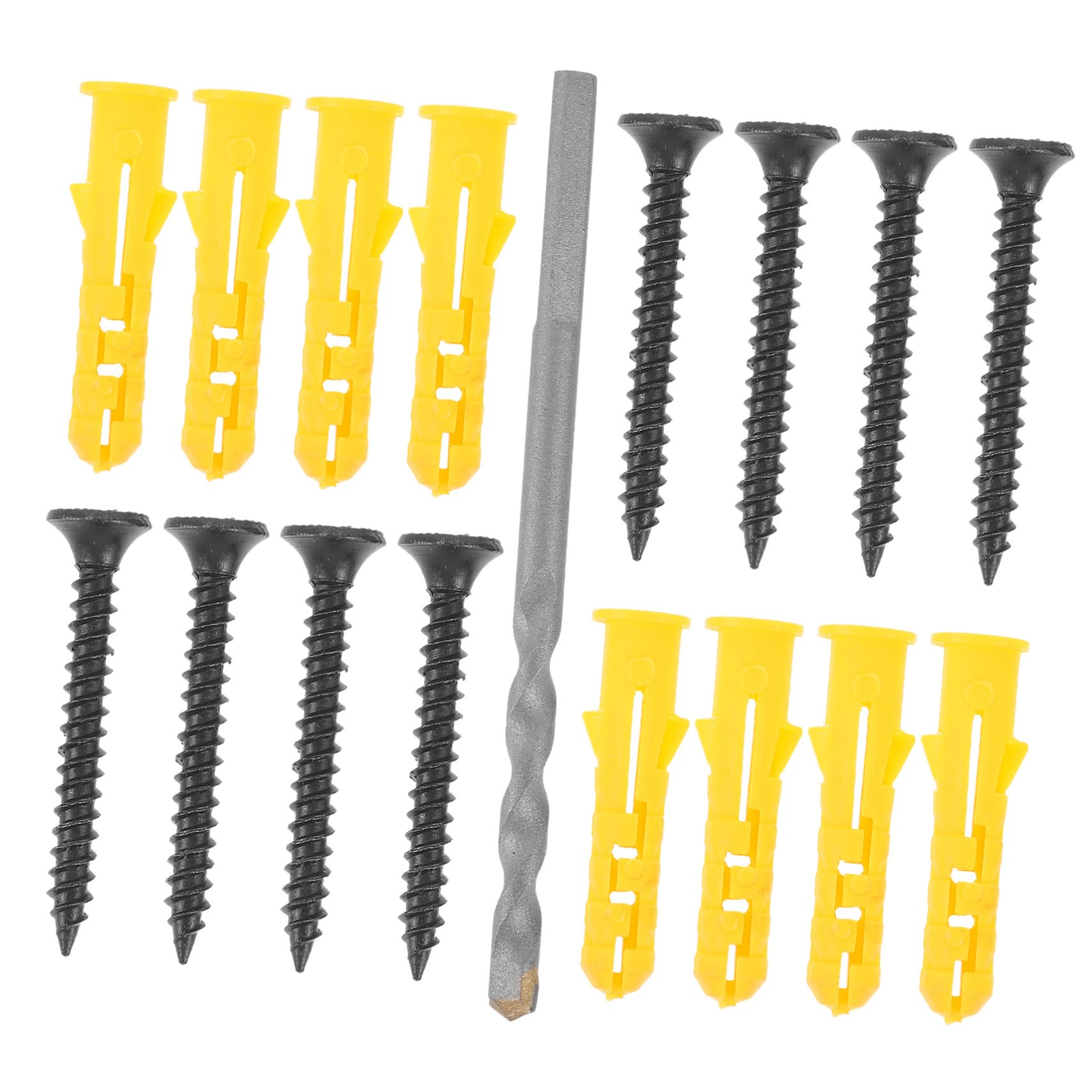 Luxshiny 5 Sätze Wanddübel und Schrauben für Betonwände Gipskartondübel Teiliges mit Bohrer für Einfache Installation und Verbesserte Stabilität