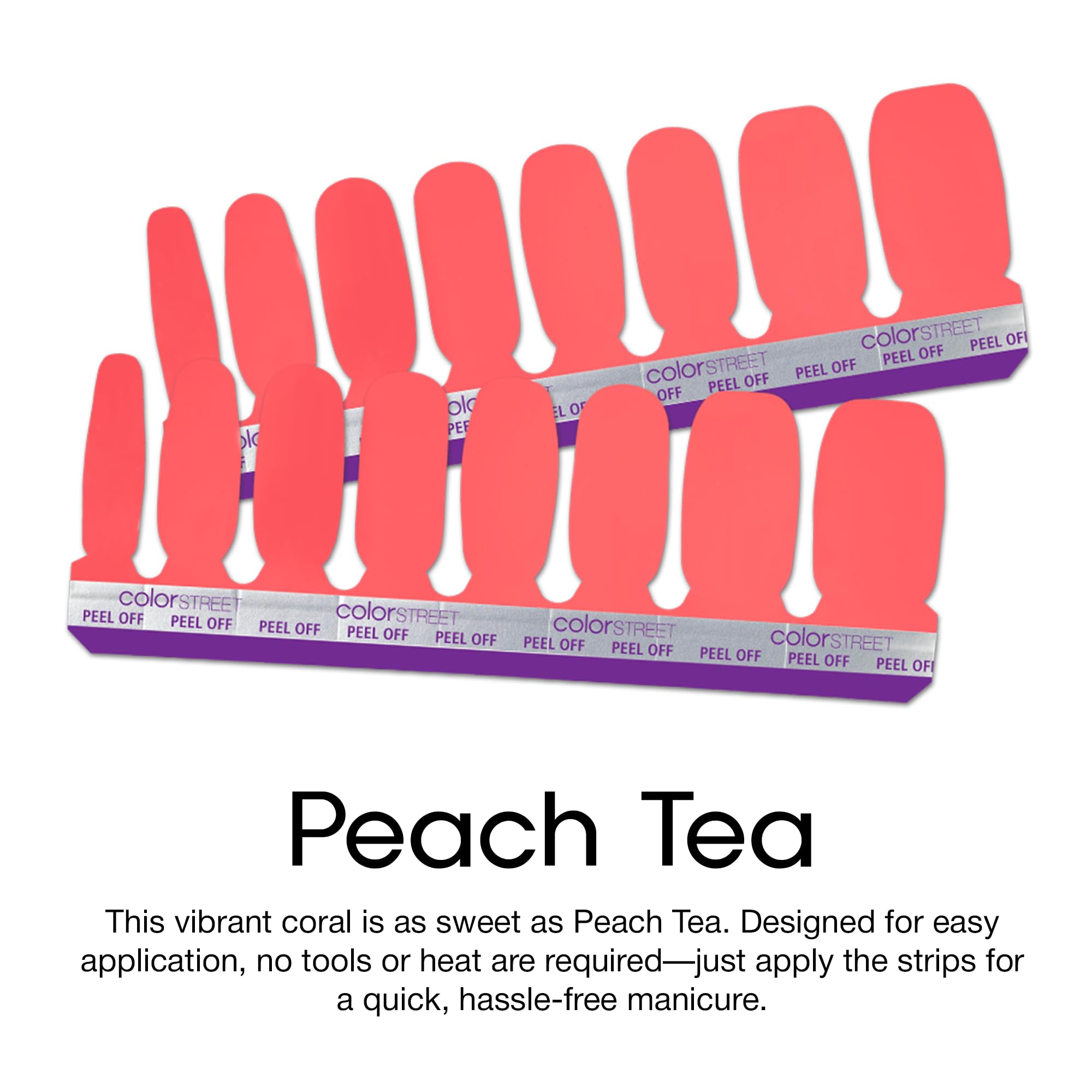 Amazon.com : Color Street - Peach Tea - Vibrant Coral Crème Finish