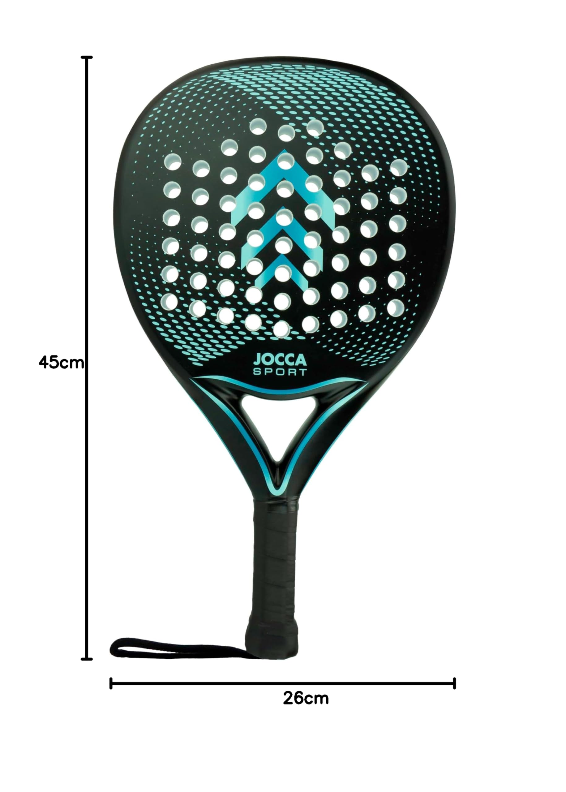 JOCCA - Raqueta de pádel Adulto/Estabilidad y fijeza/Jugadores Medios y de iniciación/Espesor 3.8cm/ Marco de Fibra de Vidrio y Espuma EVA
