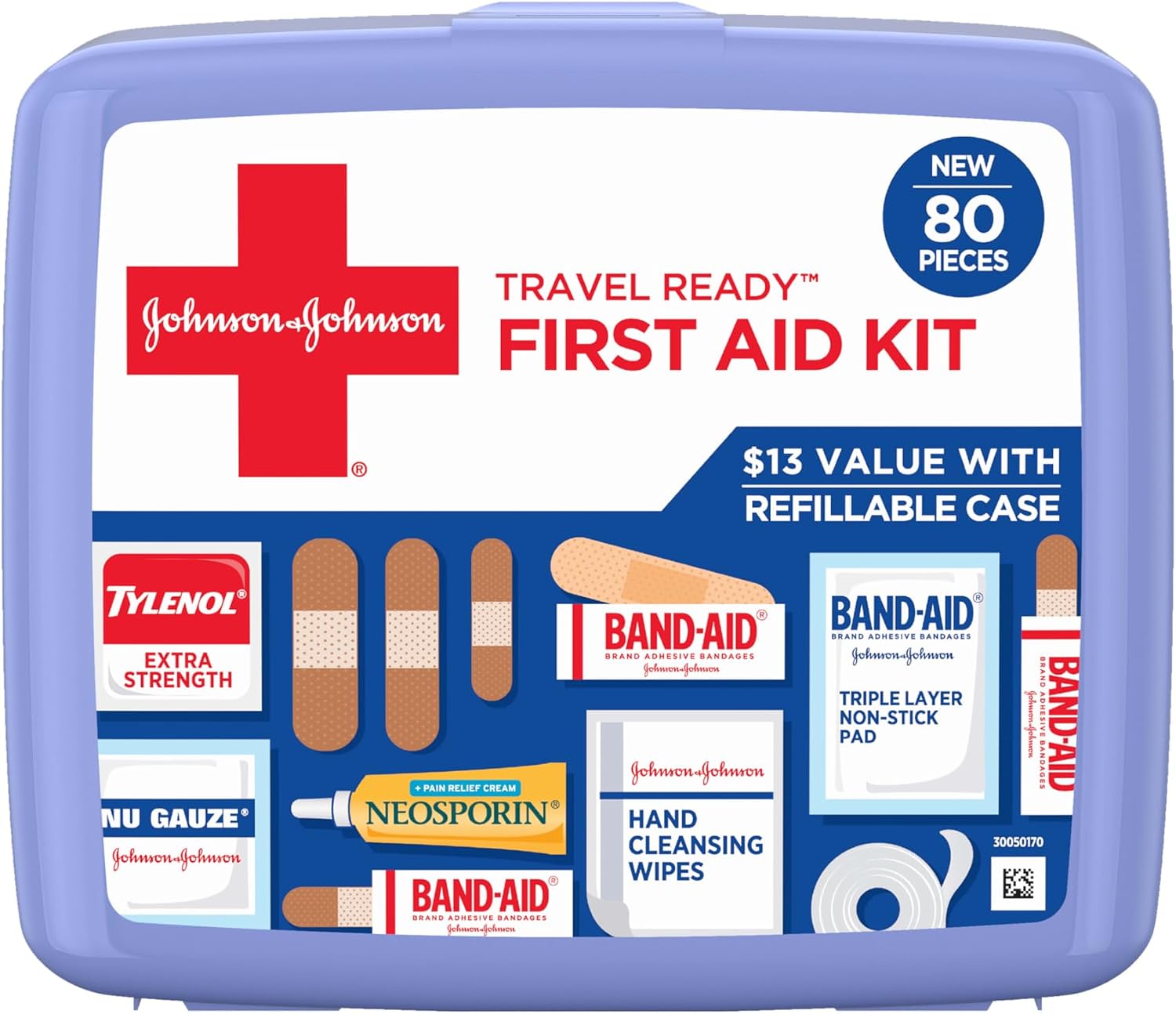 BAND-AID Brand Travel Ready Portable First Aid Kit