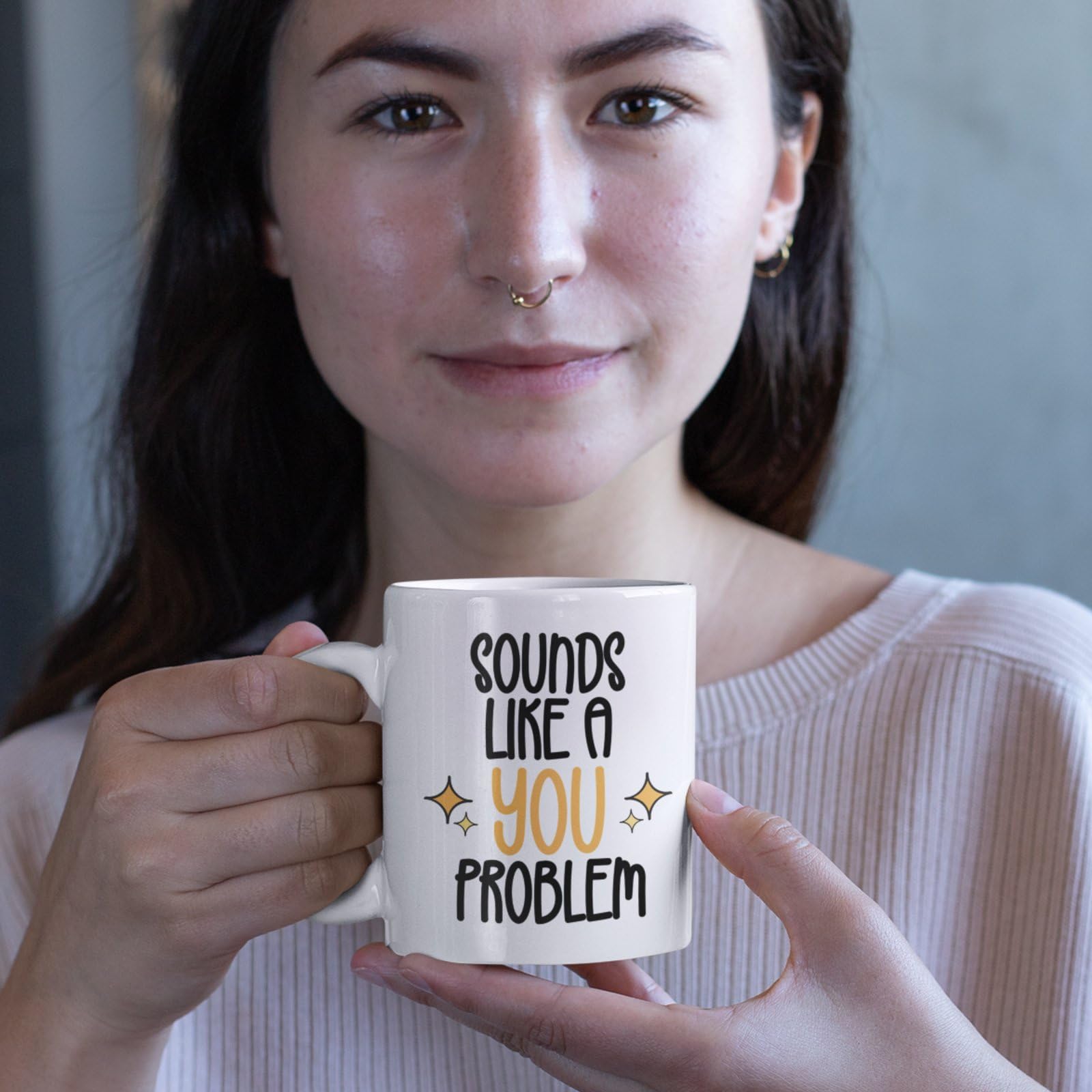 BWW Print - Sounds Like A You Problem - Sarcastic Colleague Gift Mug, Ceramic, 11fl.oz, White - Image 2