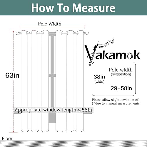Miniatura 7 de Yakamok - Cortinas blackout para habitación, con ojales, térmicas, para oscurecer la habitación o sala, juego de 2 paneles