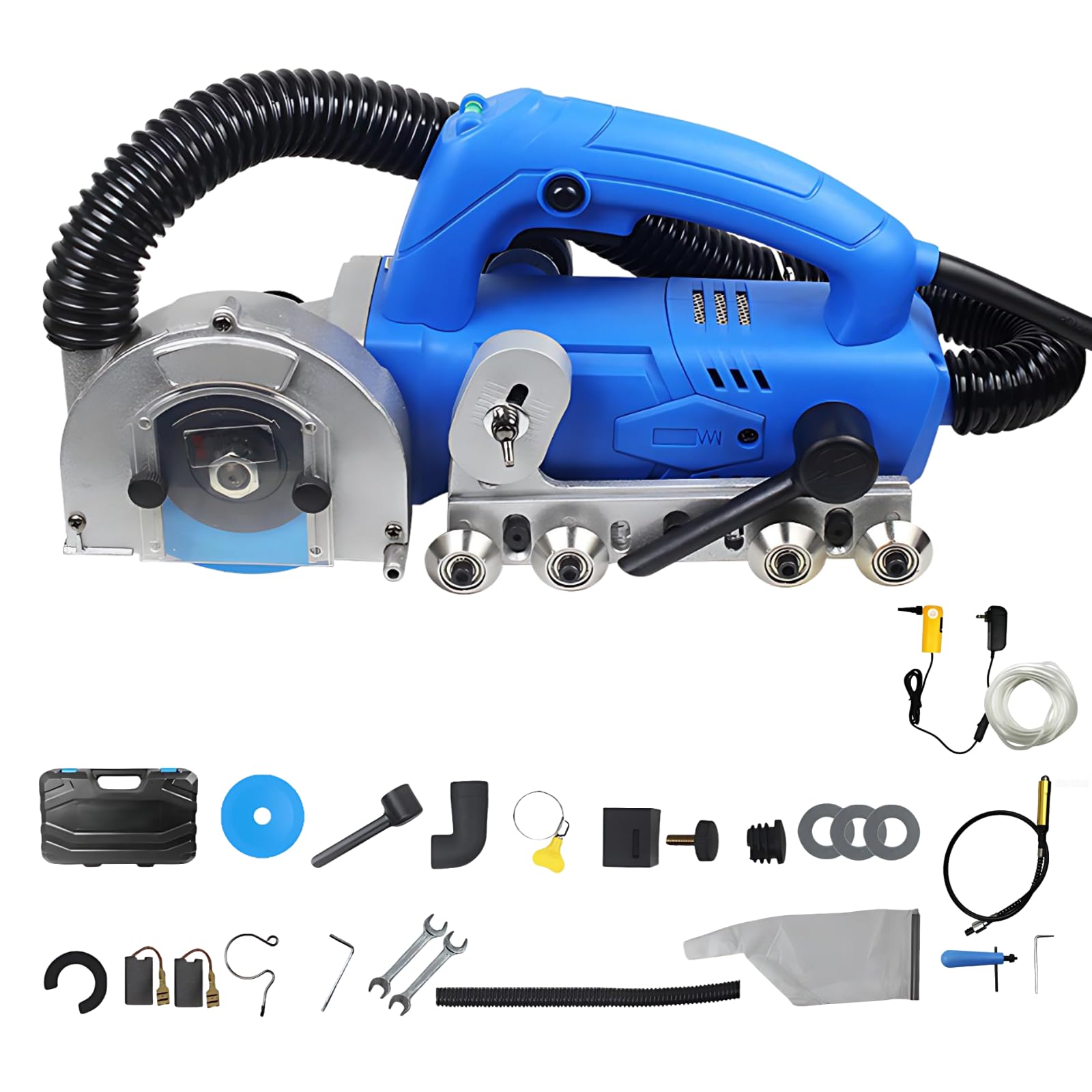 CIELOBLOEN Electric Tile Joint Cleaning Machine | 1200W Household Electric Tile Gaps Crevice Cleaning Machine Slotting Tool | Bubble Level | for Cleaning Old Cement Between Ceramic Tiles D