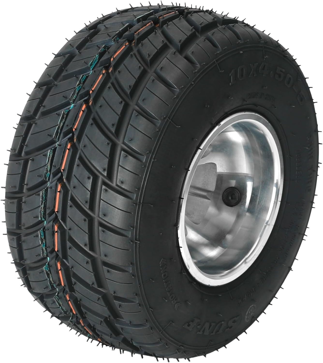 4 Pack Go Kart Tires and Rims 10x4.5-5 and 11x7.10-5 Rain Tire 3 Stud 50mm Go Kart Front Rear Wheels for Racing Go Kart Go Cart Drift Trike ATV Golf Cart Racer Tire
