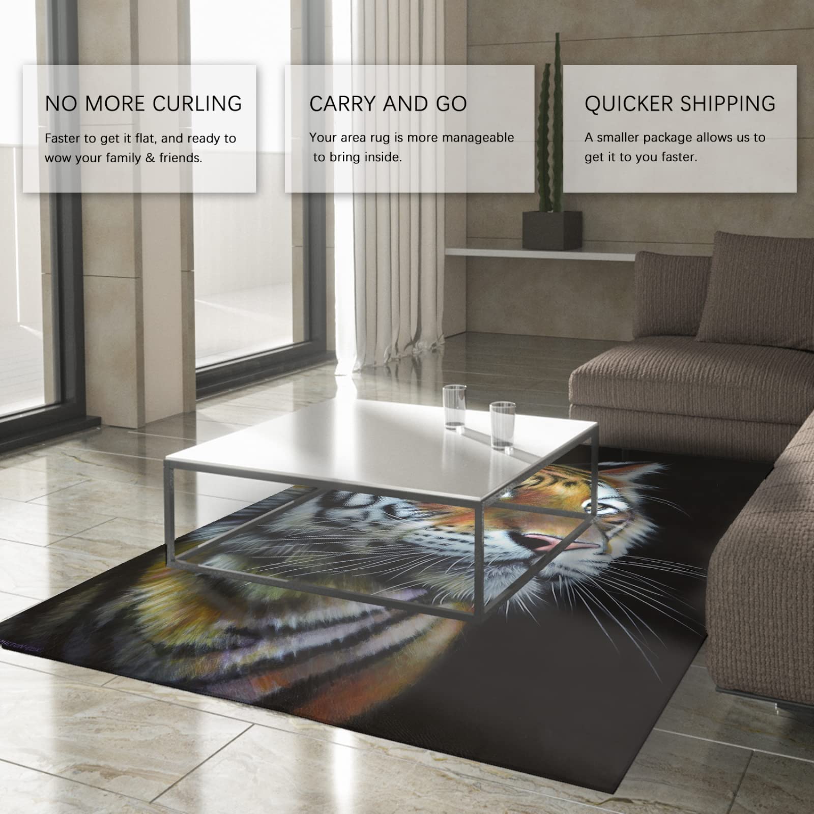Dywanik z dzikim zwierzęciem w unikalnym stylu poliestrowe dywaniki żywe nadruki tygrysa mata do salonu jadalni akademika sypialni dom zmywalny dywan 150 cm x 18 cm
