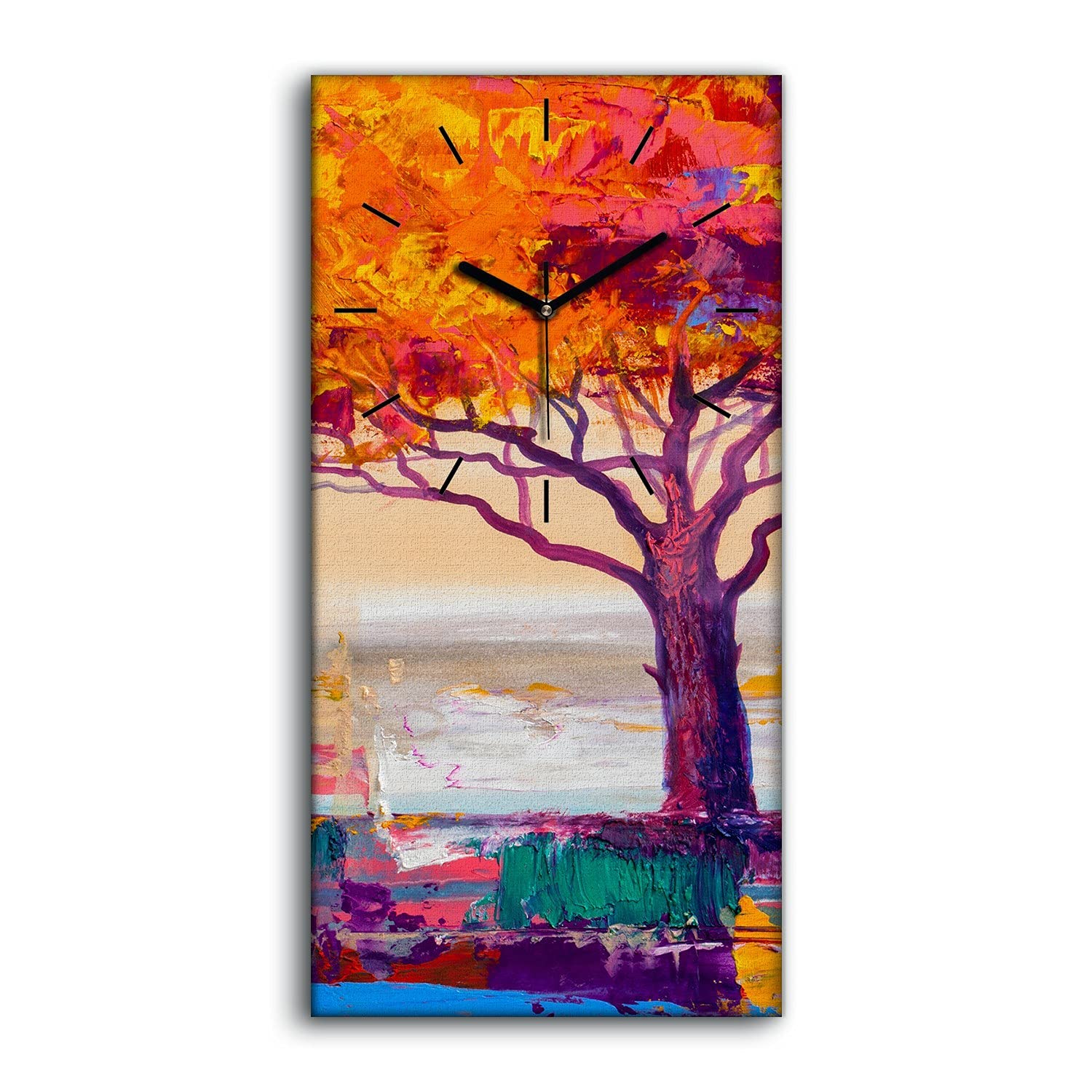 Horloge sur Toile Art Moderne Image Nature Châssis Premium pour Décoration Murale
