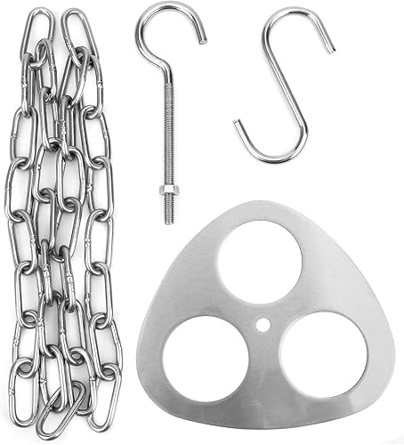 Parrilla de trípode para fogata, trípode de campamento, portátil, de acero inoxidable, para colgar en macetas, juego de comedor al aire libre