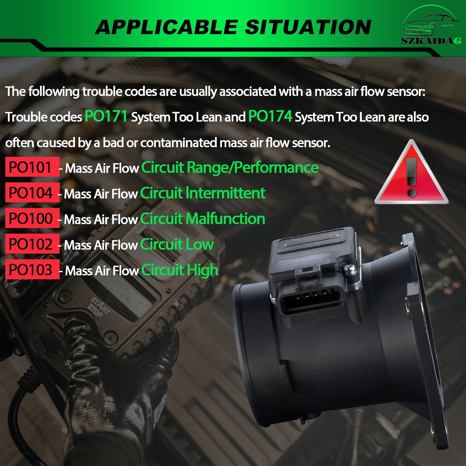 Mass Airflow Sensor for:-Ford F150 E150 E250 Econoline Crown Victoria Taurus Windstar for:-Mercury Cougar Grand Marquis Sable for:-Lincoln Town Car 1996-2004 MAF Sensor OE# F6ZF12B579AA