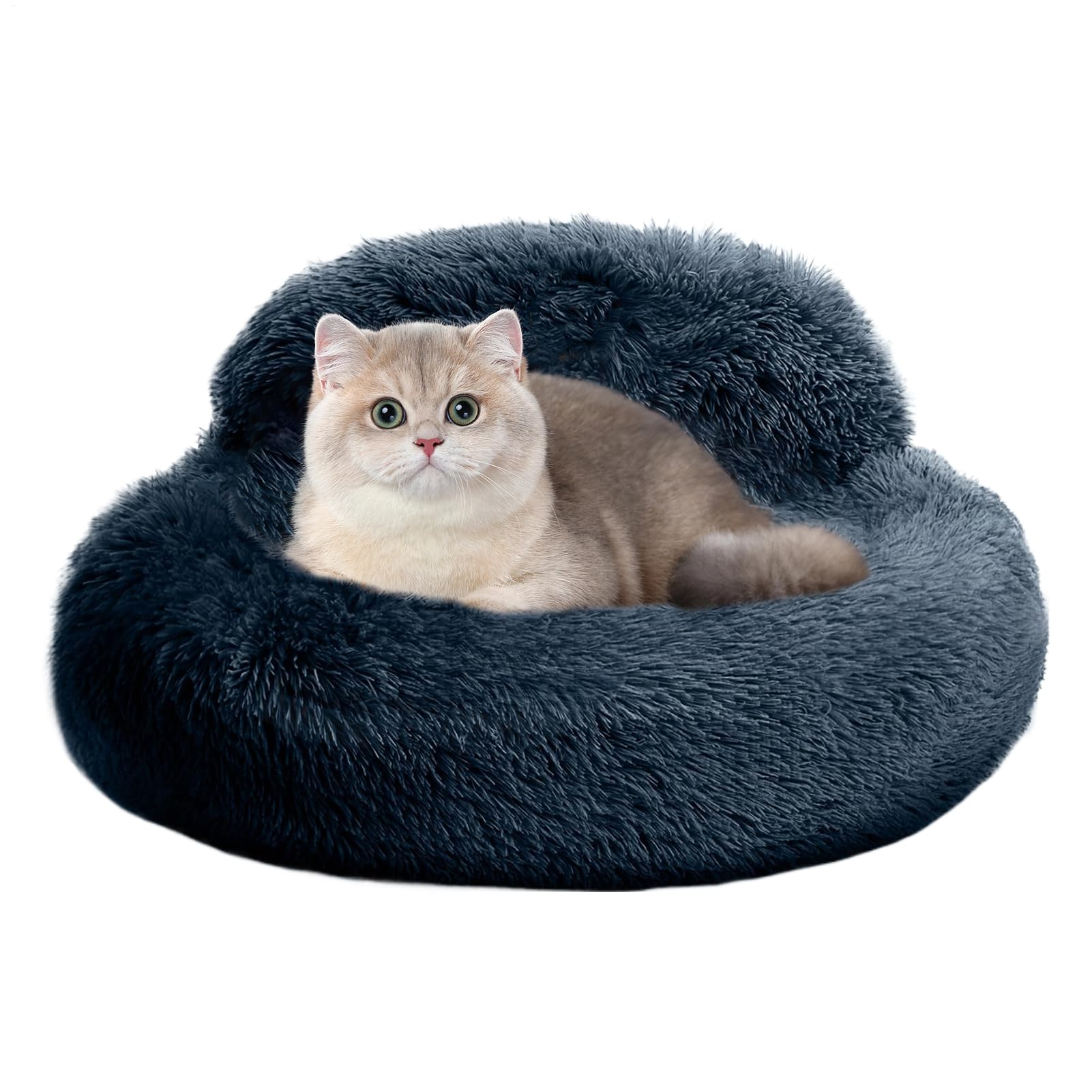 Lit apaisant pour chien stressé panier donut moelleux pour appartement