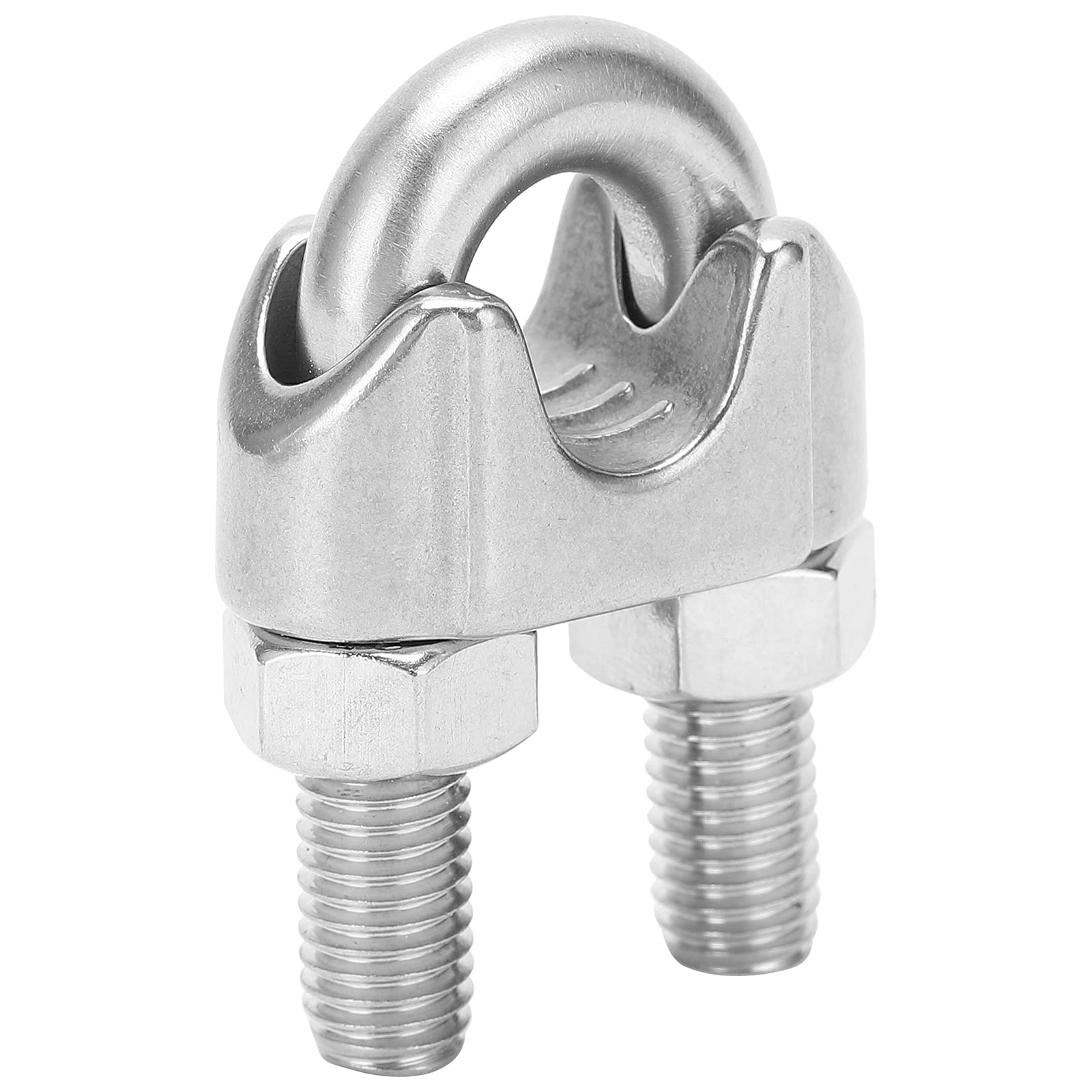 4pcs 9/16 Inch Stainless Steel Wire Rope Cable Clip Clamp, U Bolt Saddle Fastener for Patio Furniture, Awnings, Fitness Equipment, Non Slip Thread, Rust Proof, Anti Rust