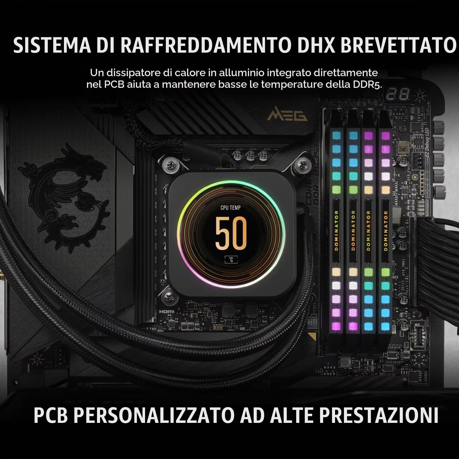 CORSAIR DOMINATOR PLATINUM RGB DDR5 RAM 32GB (2x16GB) Fino a 6000MHz CL36 Intel XMP Compatibile iCUE Memoria per Computer - Nero (CMT32GX5M2E6000C36)
