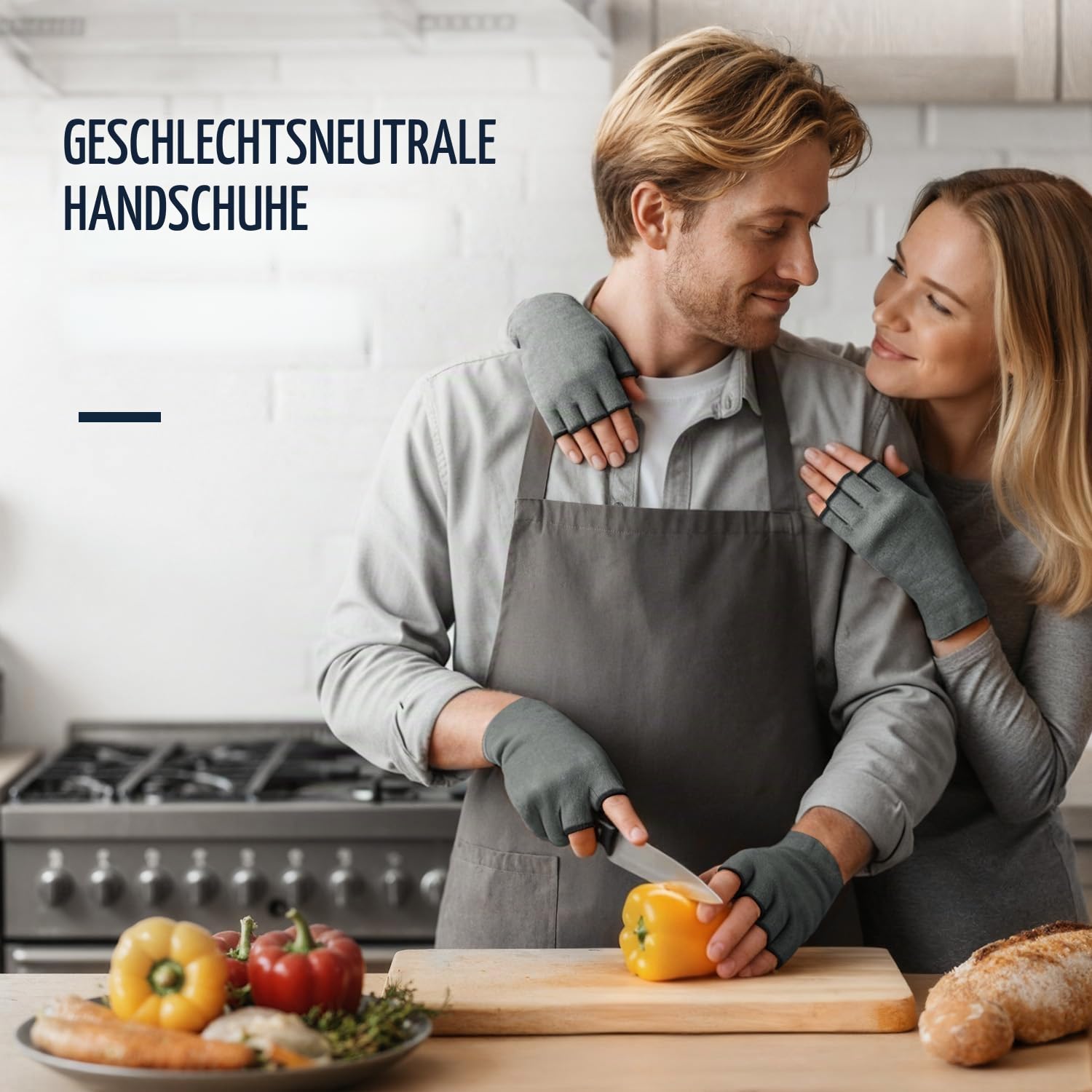 Duerer Handschuhe herren und damen winter, Fingerlose handschuhe damen, Touchscreen Warme (Grau, M) Fashion