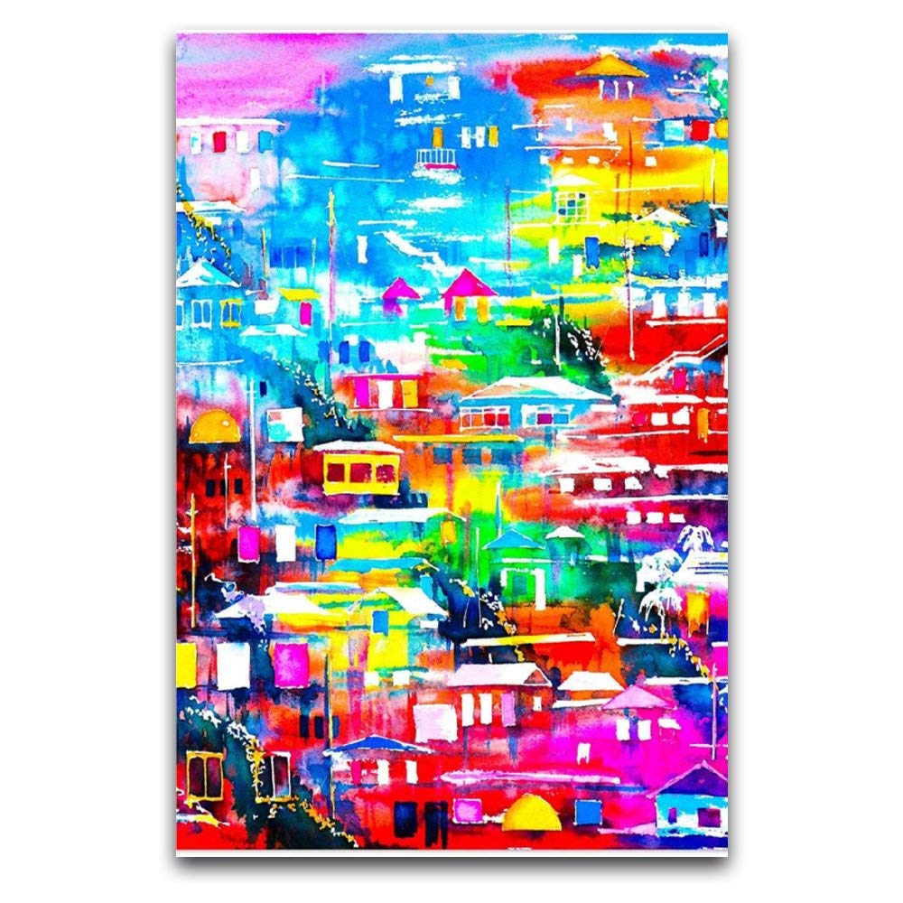 Yauco Puerto Rico Painting Canvas Art Poster and Wall Art Picture Print Modern Family bedroom Decor Posters 16"×24"（40*60cm）