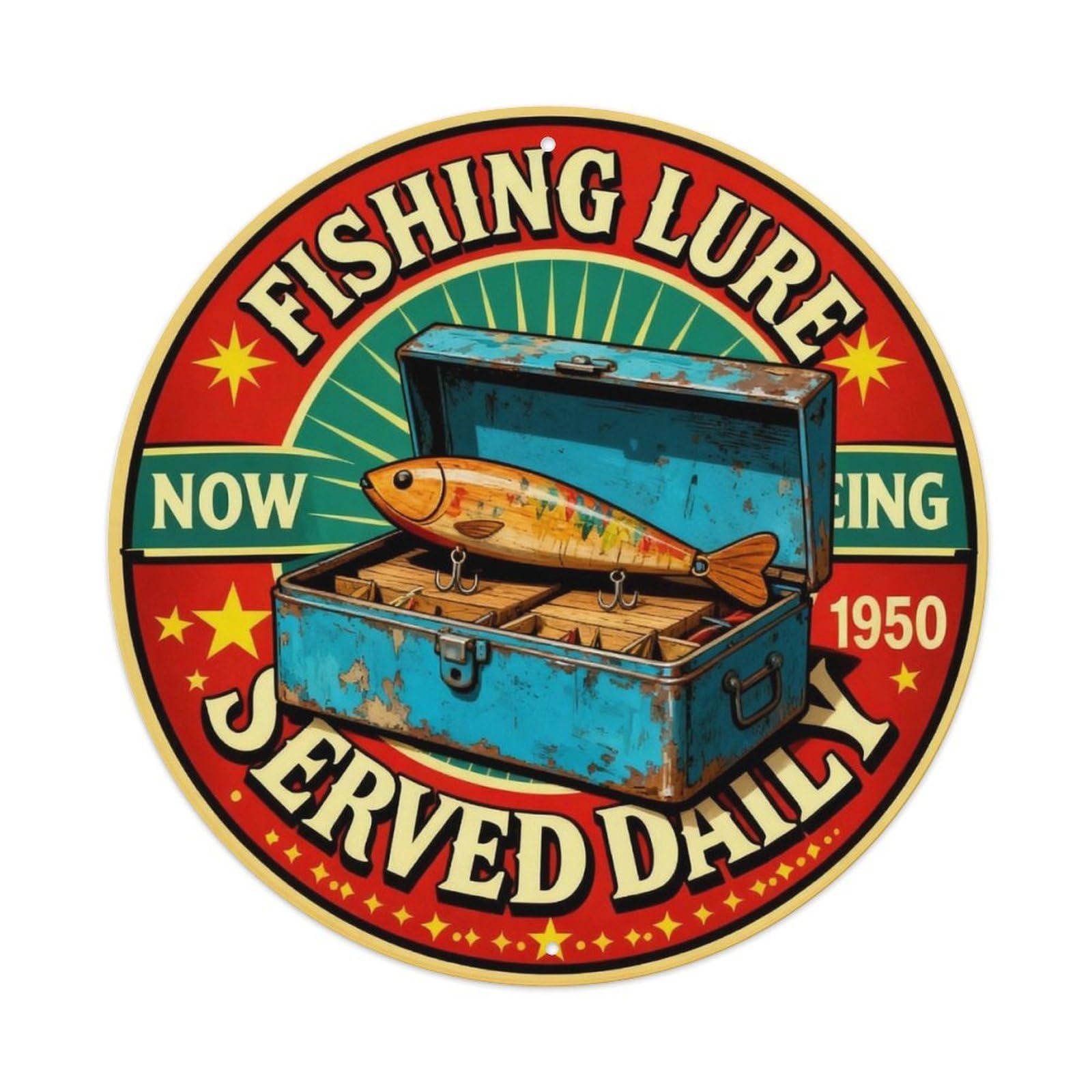 Fishing Lure Hobby Sign Metal Tin Sign Plaque
