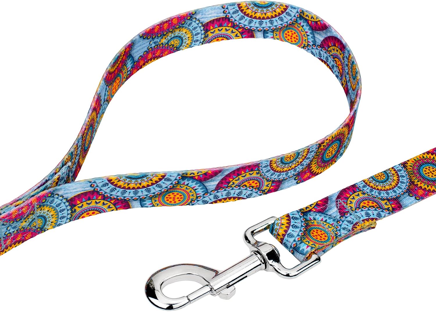 Country Brook Petz - Sky Mandala Martingale Dog Collar and Leash - Groovy Collection Featuring Far Out Designs (1 Inch, Medium)