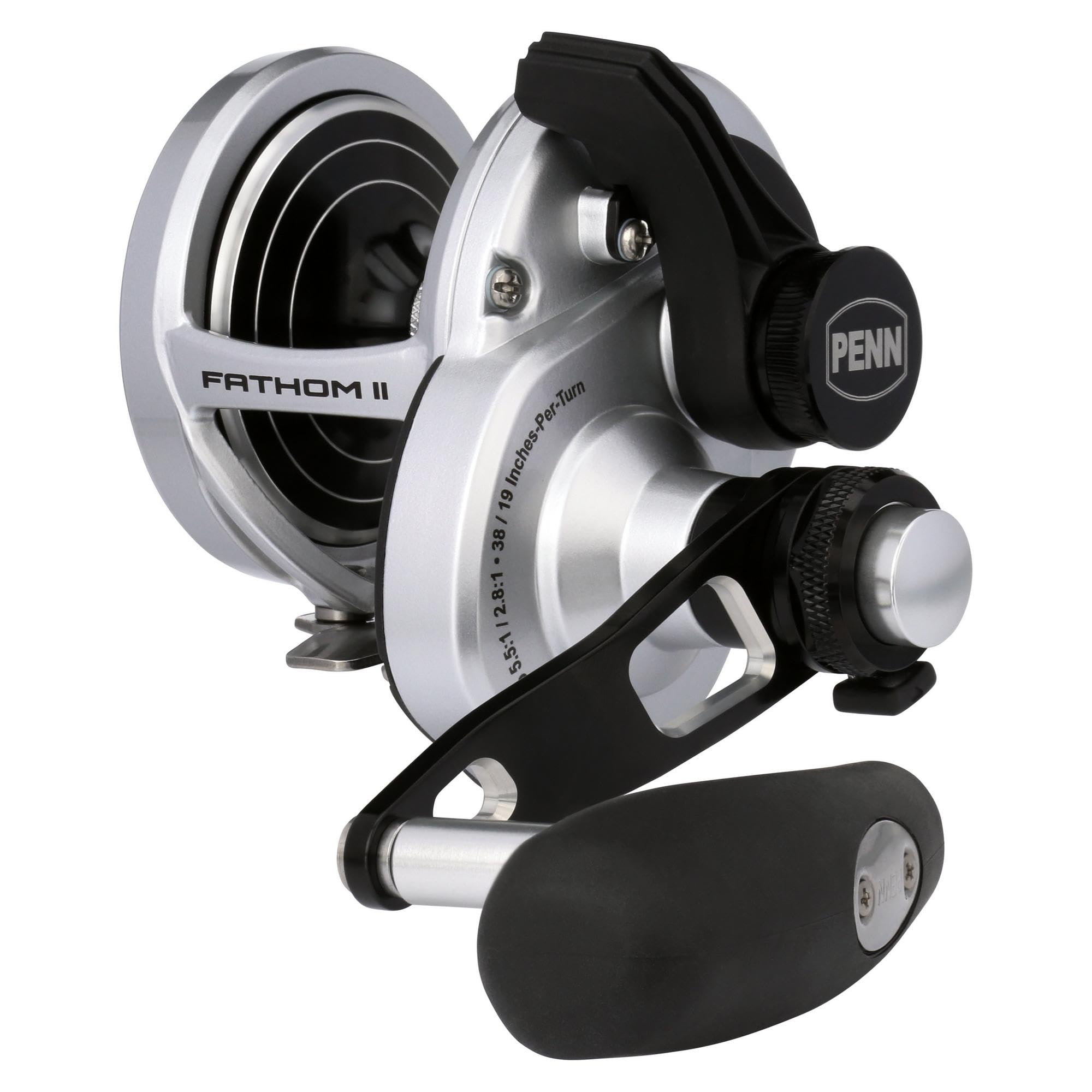 Penn Fathom II 25N LD 2 Speed LH Bent T Handle - Linkshand Multirolle