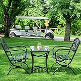 Resistente al clima El conjunto de muebles de comedor del jardn hecho de acero resistente con acabado con recubrimiento elctrico que le brinda una fuerte proteccin y resistencia. Se resiste a la oxidacin, la corrosin y otros daos meteorolgicos suaves. Y tambin, se preocupa fcilmente con un pao para eliminar el polvo o limpiarse.