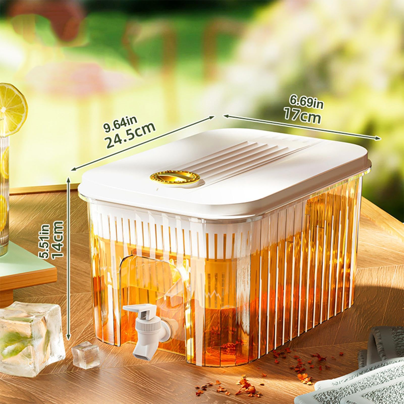 Amazon | 冷水筒 冷蔵庫 ドリンクサーバー フィルター付き5L 蛇口付き