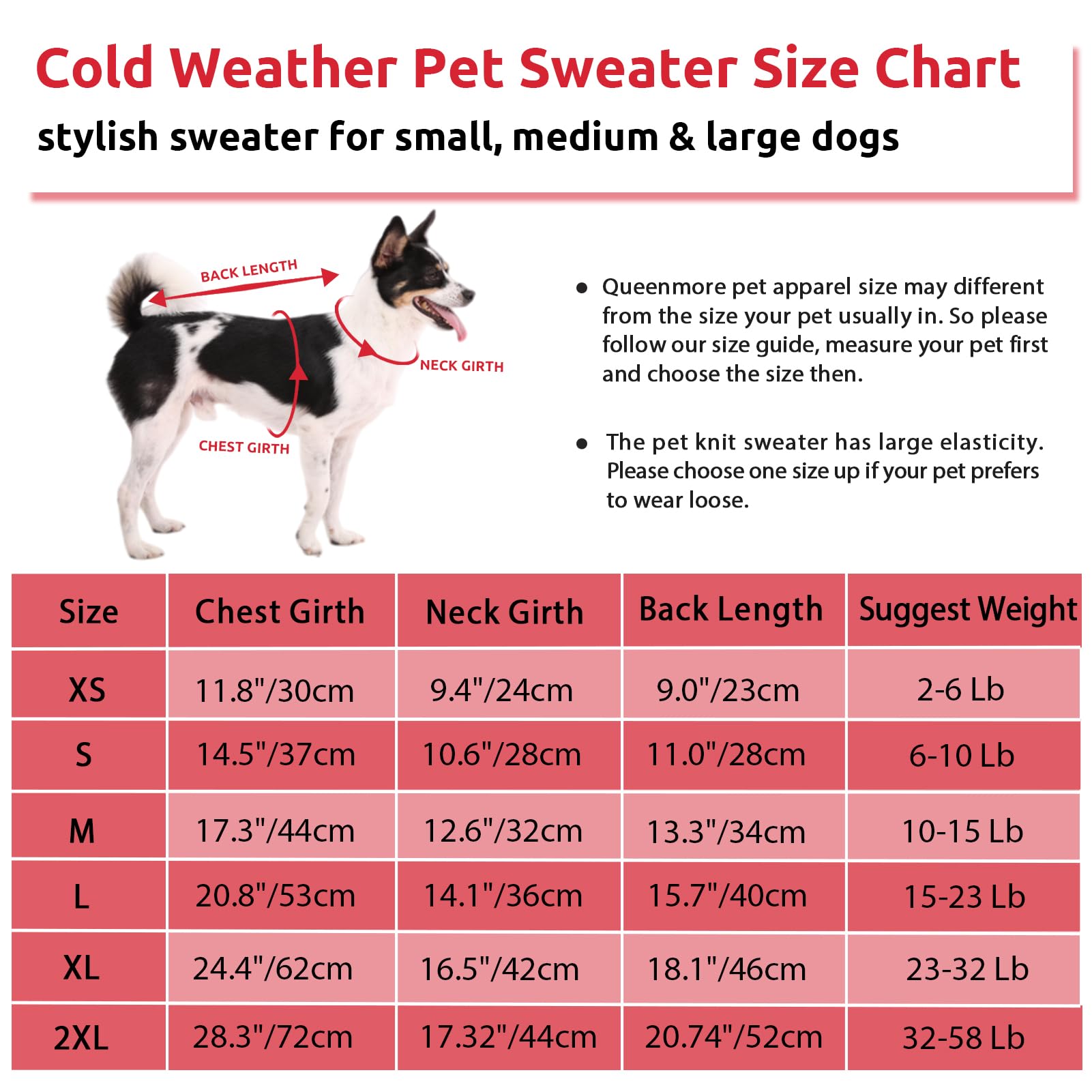 Queenmore Dog Christmas Jumper Large Size Knitted Turtleneck Pet Xmas Jumper Christmas Outfit for Dachshund Chihuahua Sausage Dog Bulldog Yorkie - Image 4