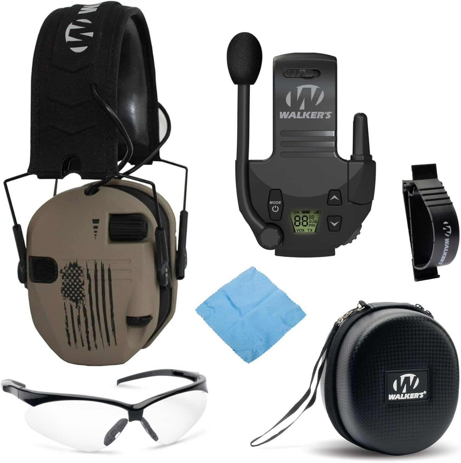 Walkers Razor Slim Electronic Muff (US FlagFDE) with