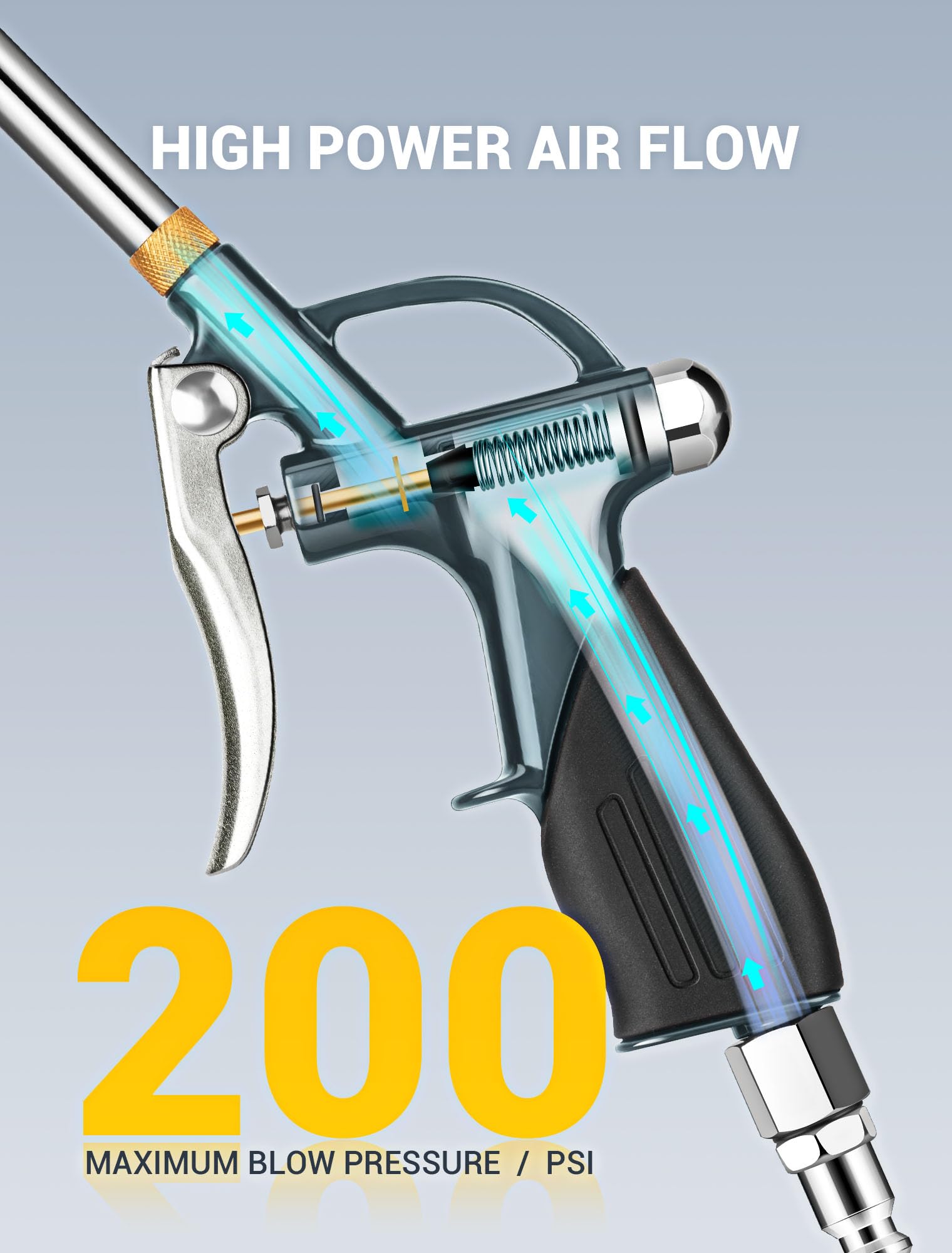 Brass Blo-Gun Extension - 6 In