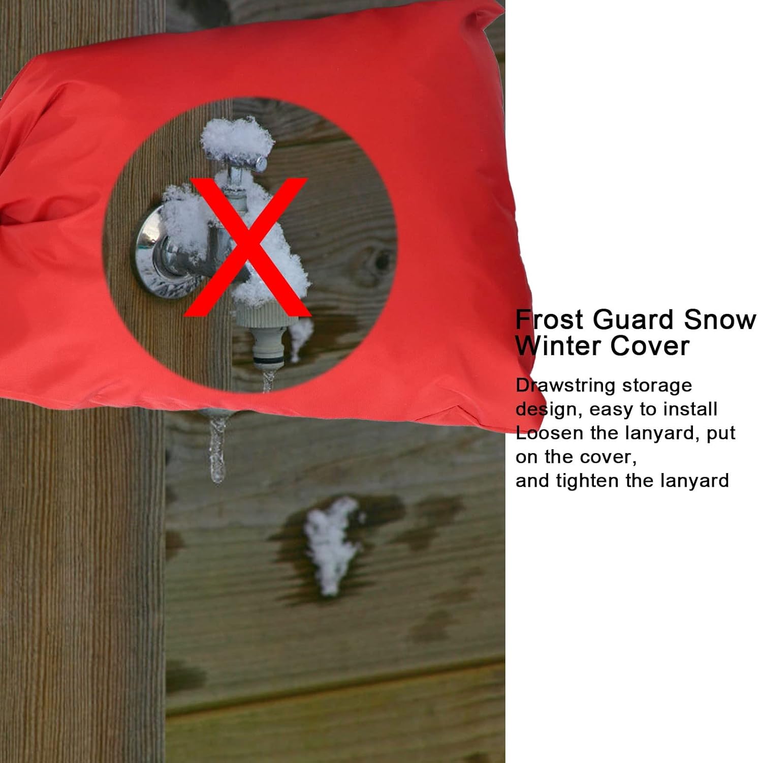 Car Mirror Protector Cover 4pcs 190T Polyester Taffeta Faucet Frost Protector Cover (Red)