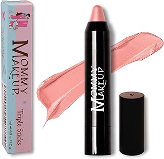 Mommy Makeup Lápiz labial Triple Sticks, rubo...